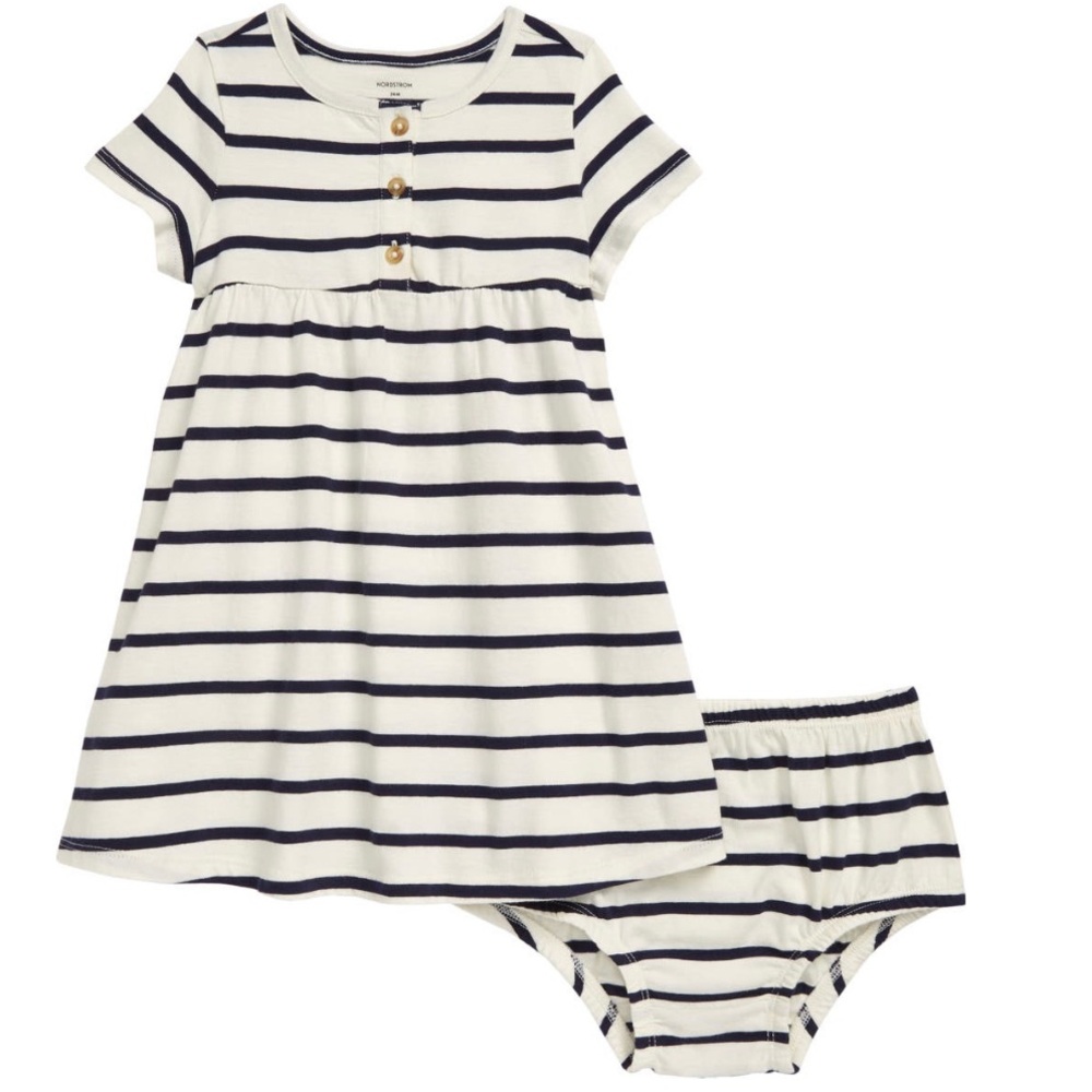 NB Striped Baby Dress with Bloomers NWT baby girl